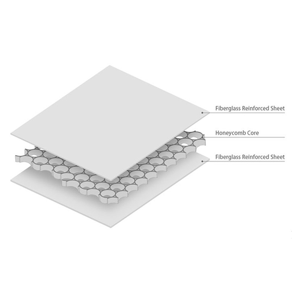 FRP honeycomb panel structure