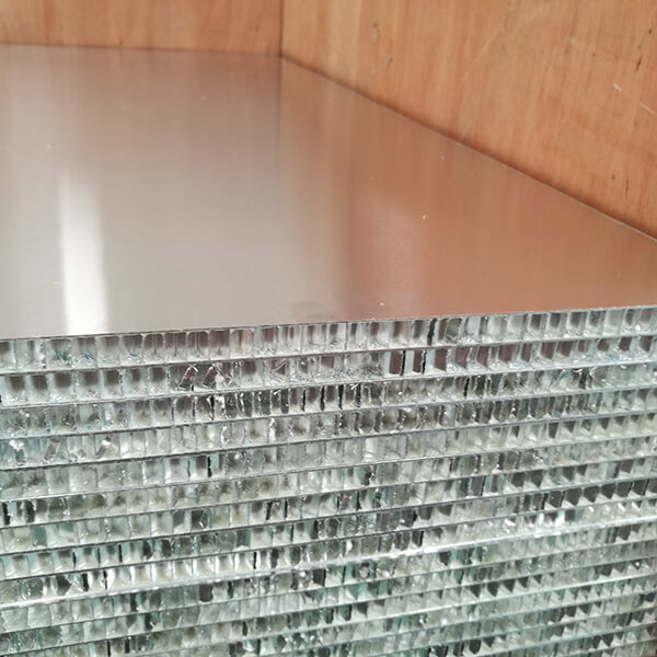 Mill finish aluminium honeycomb sandwich panel