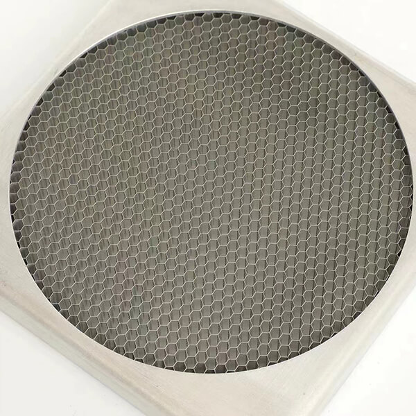 round shape aluminum honeycomb louver with frame